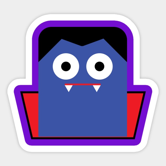 VLAD THE CUTE HALLOWEEN MONSTER Sticker by Rhubarb Myrtle